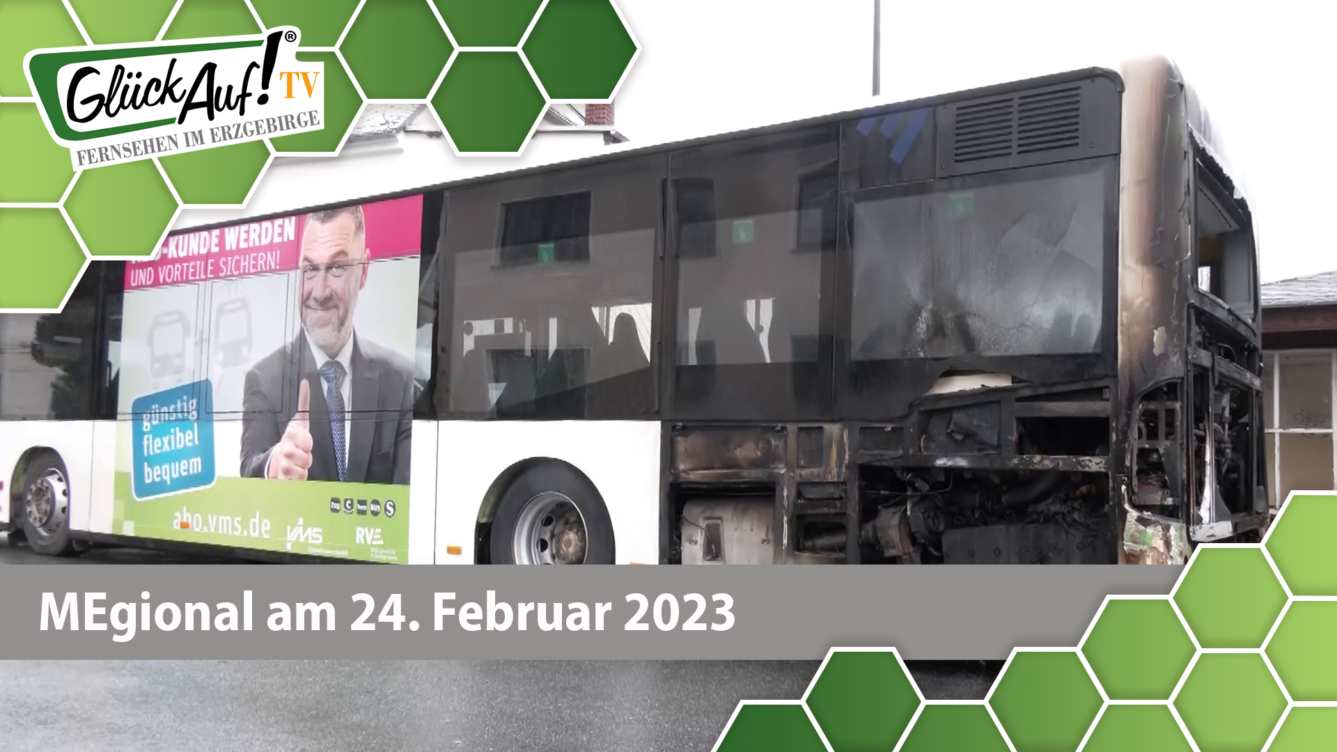 MEgional am 24. Februar 2023 - mit einem Busbrand in Ansprung