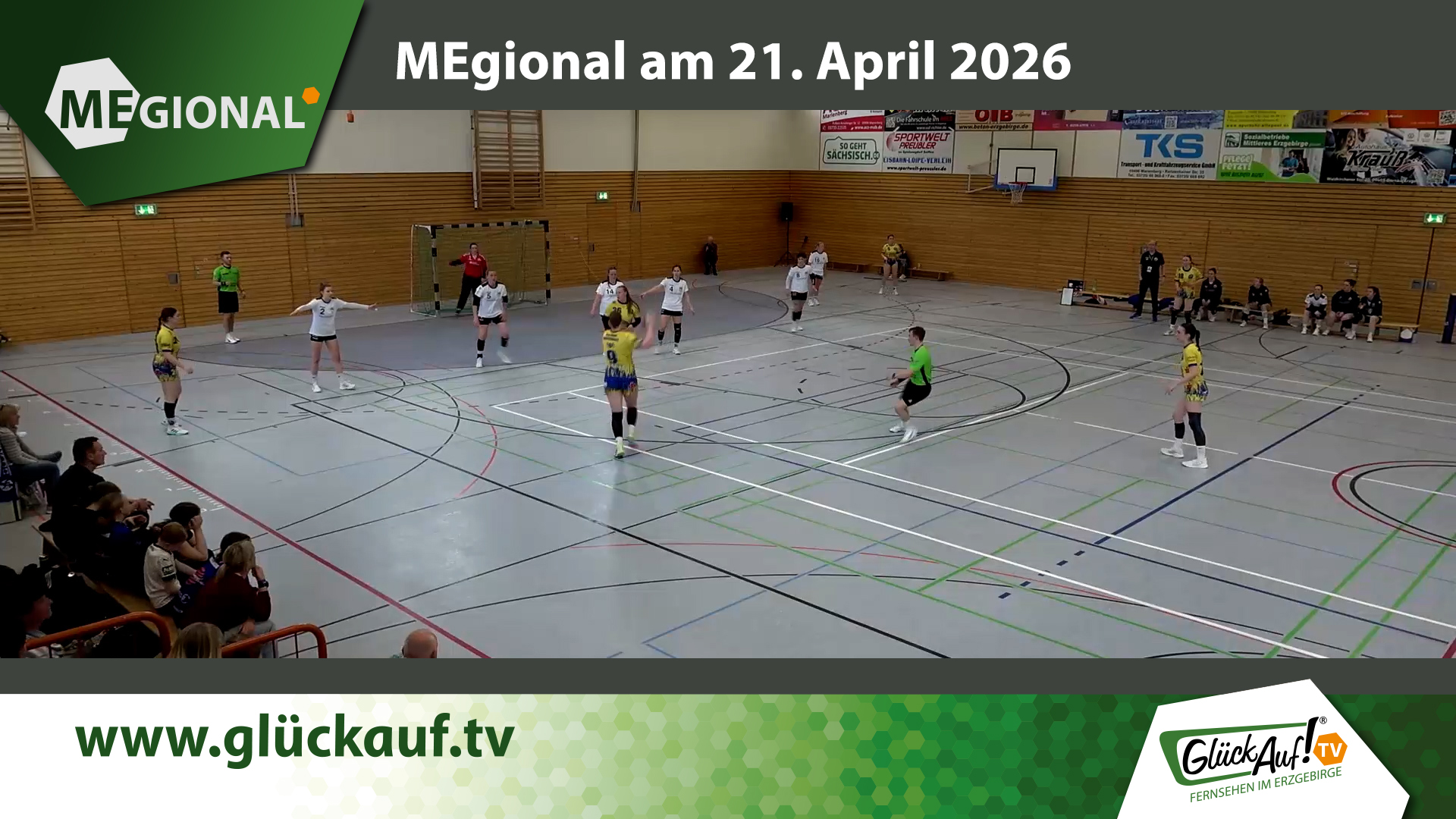 MEgional am 21. April mit dem Thema: Handball HSV Marienberg vs. SG Klotzsche