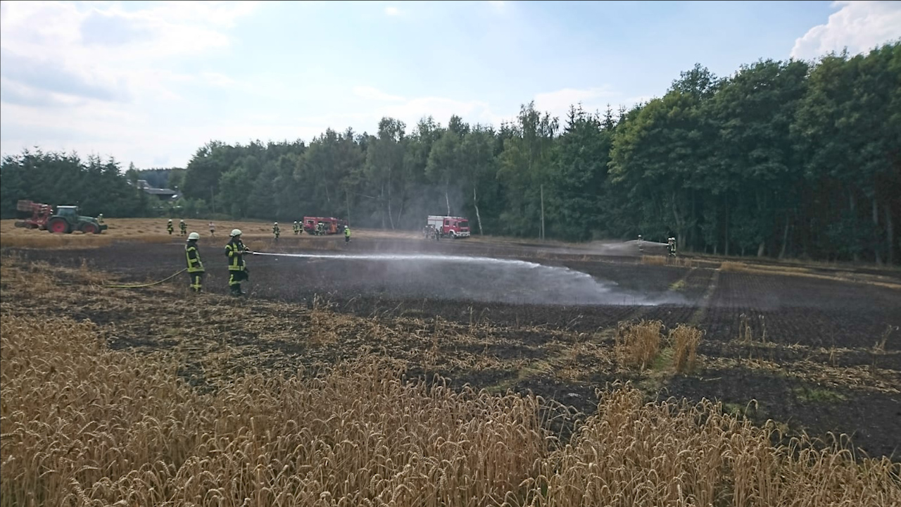 MEgional mit einem Flächenbrand in Marienberg