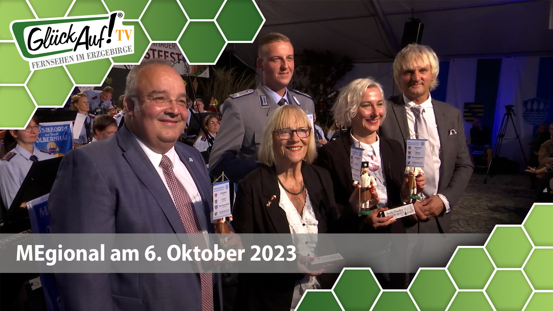 MEgional am 6. Oktober 2023 mit den Partnerschaftsabend der Partnerstädte mit Verleihung Ehrenamtspreis in Olbernhau