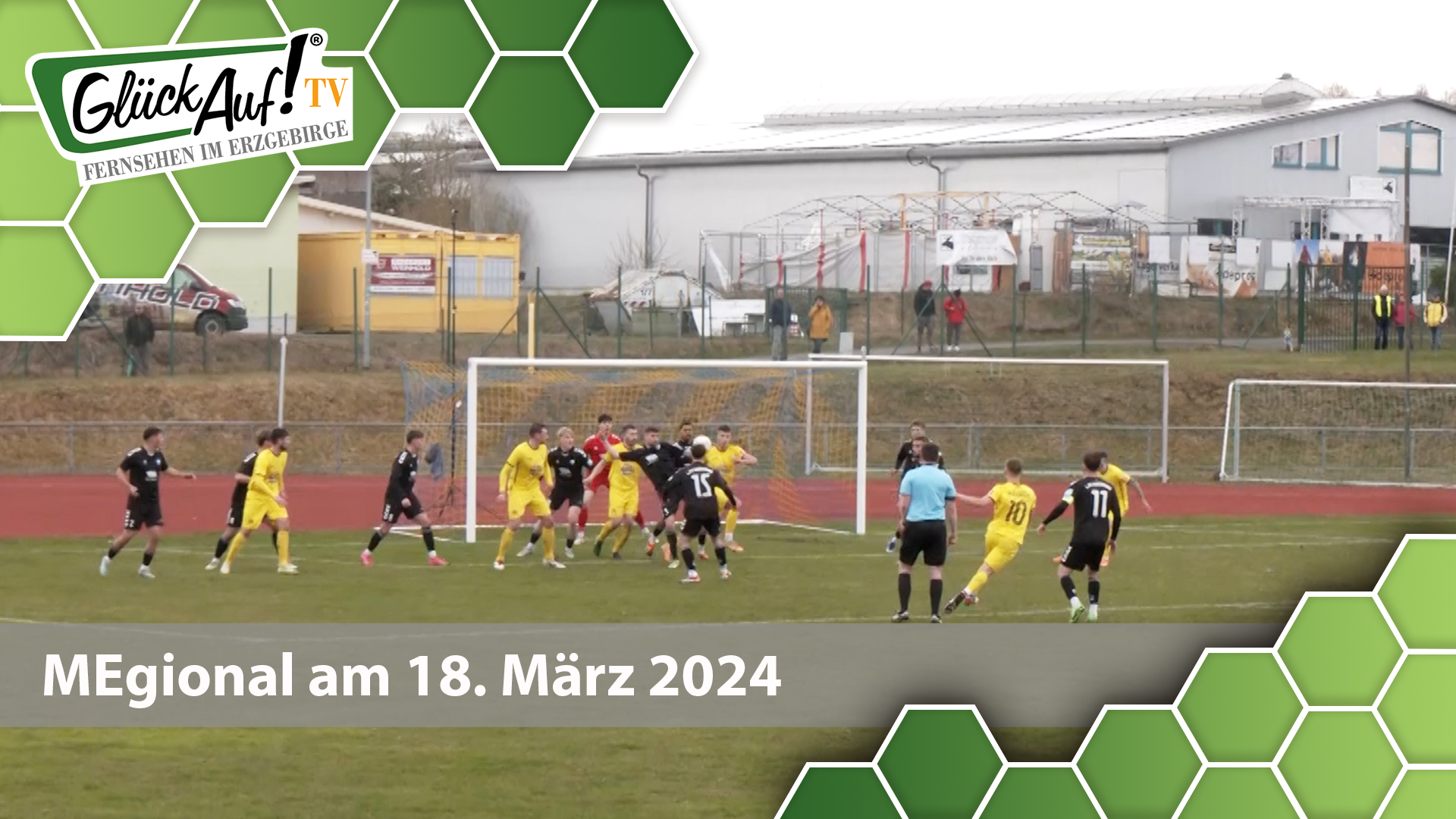 MEgional am 18. März 2024 mit dem Fußballspiel Motor Marienberg gegen den 1 FC Magdeburg