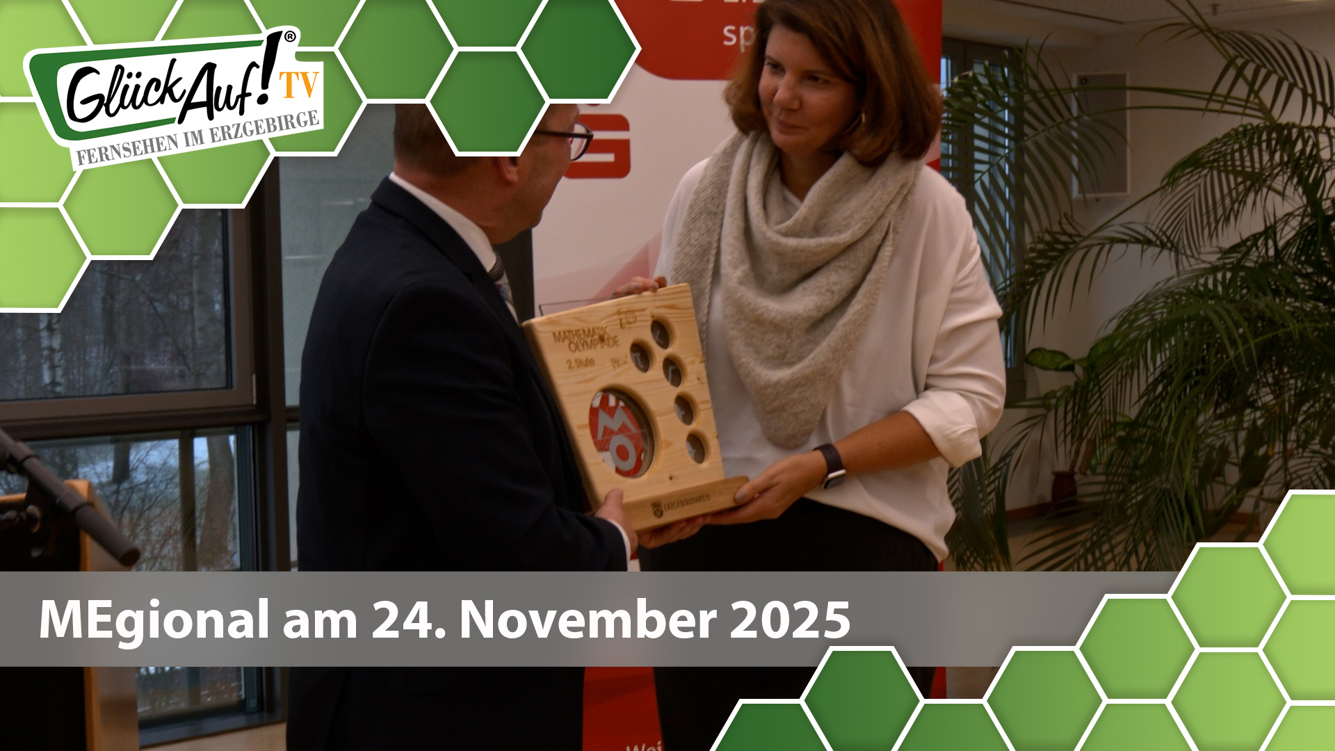 MEgional am 24. November mit dem Thema: Auszeichnung Sieger Matheolympiade