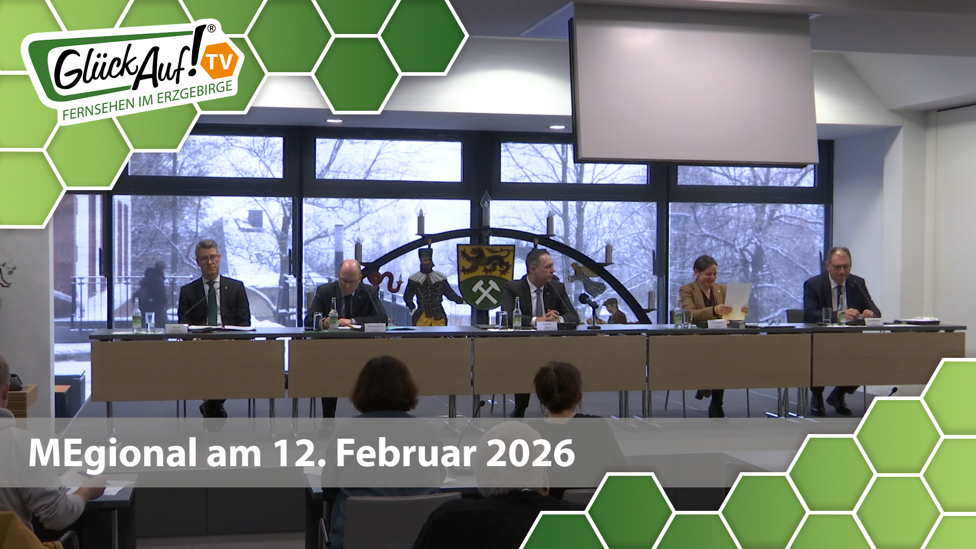 MEgional am 12. Februar mit dem Thema: Presseonferenz Erzgebirgskreis über Flüchtlingsunterbringung