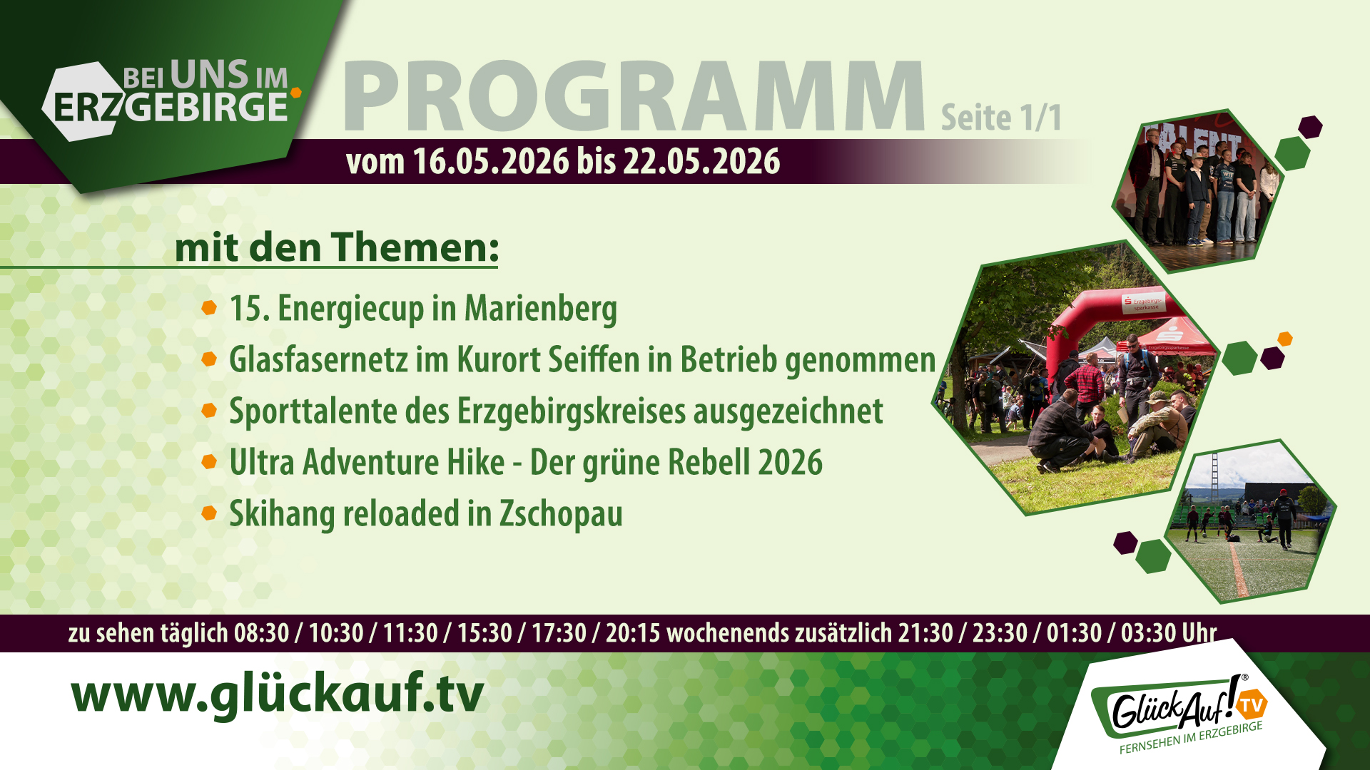 Bei uns im Erzgebirge für die 21. Kalenderwoche vom 16. bis 22. Mai 2026